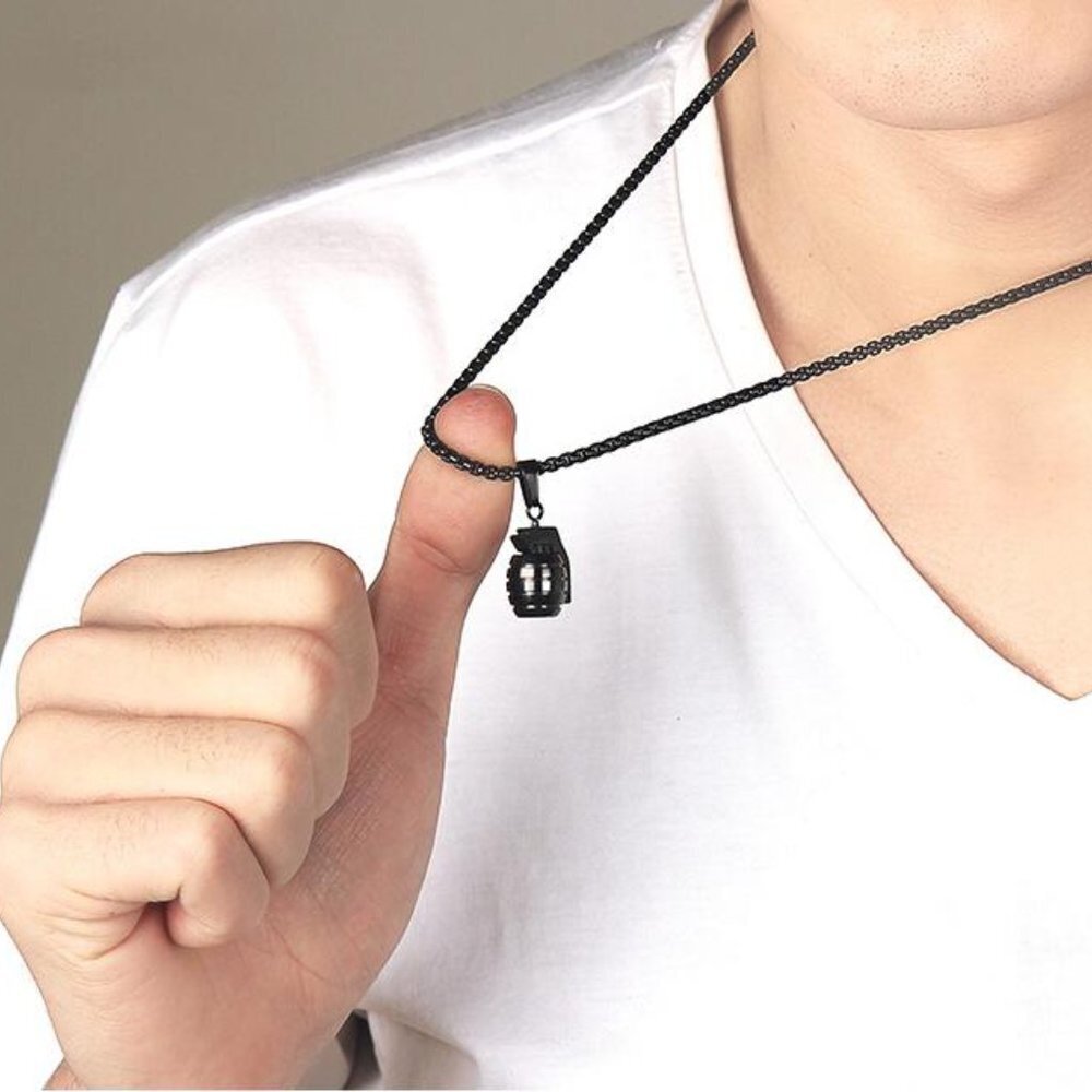 ❤️Custom Unique Hand Grenades Necklace, N90201P114 - Picture 4 of 8
